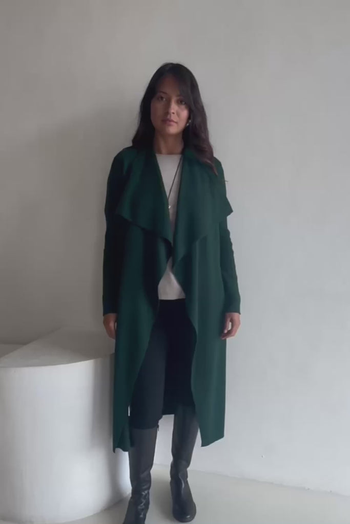 Cotton Cashmere Waterfall Cardigan – Greenpine