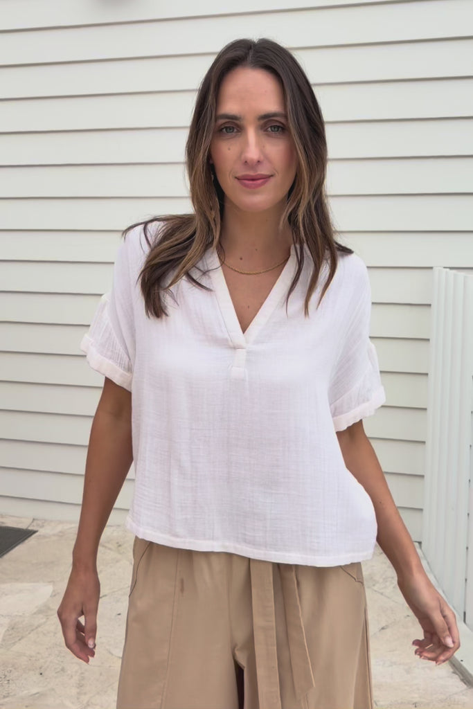Every Other Day Cotton Blouse – White