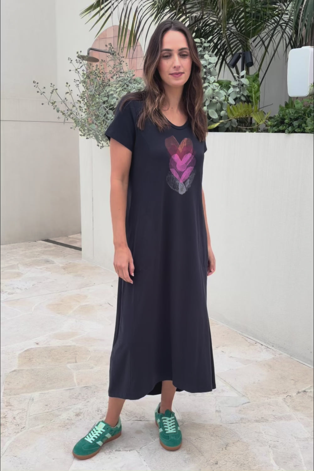 Heart Logo Cotton Dress – Inkpink