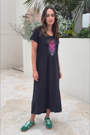 Heart Logo Cotton Dress – Inkpink