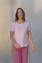 The Pack & Go Luxe Bamboo Tee - Roseblush