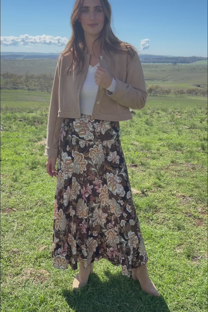 The Wanderer In Me Printed Travel Skirt – Garden