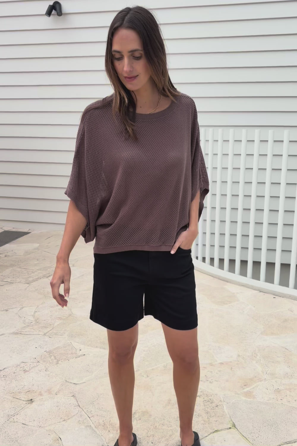 Summer Ready Cotton Throw Sweater – Pecan