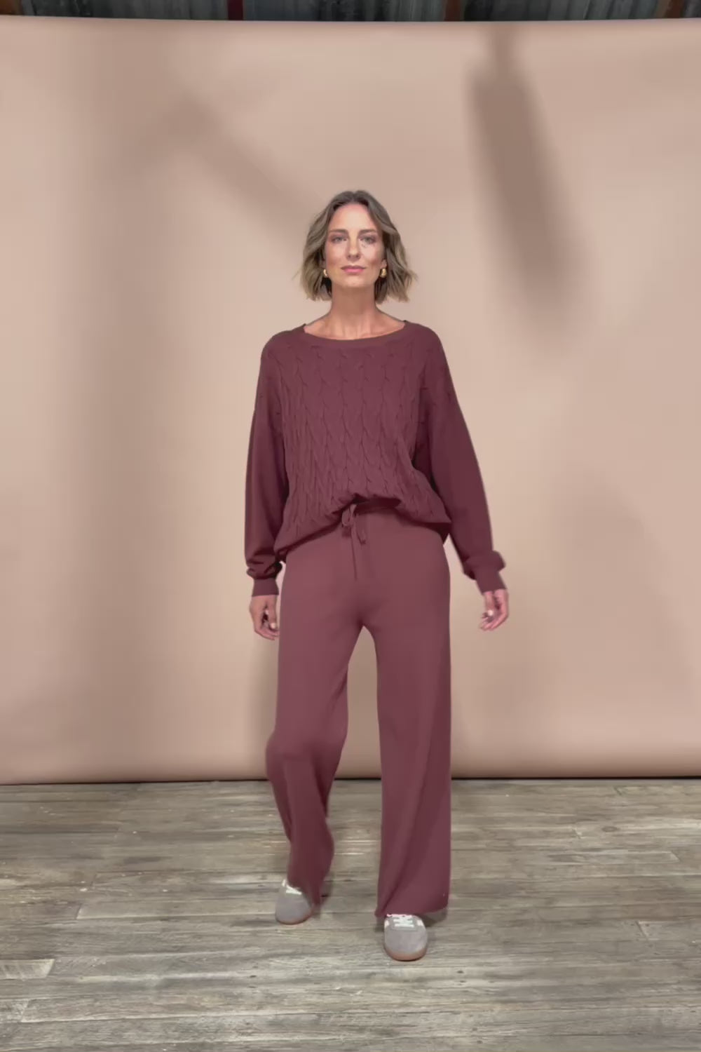 Samira Knit Pant - Mahogany