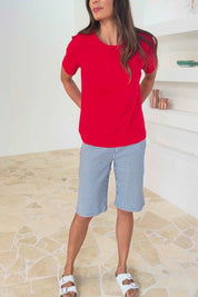 The Keepers Check Cotton Short - Navywhite