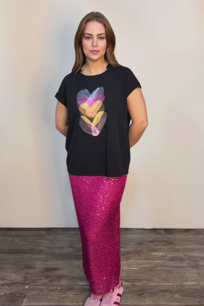Heart Logo Cotton Blend Tee – Blackpink