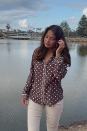 Aurora Spot Shirt – Coffee