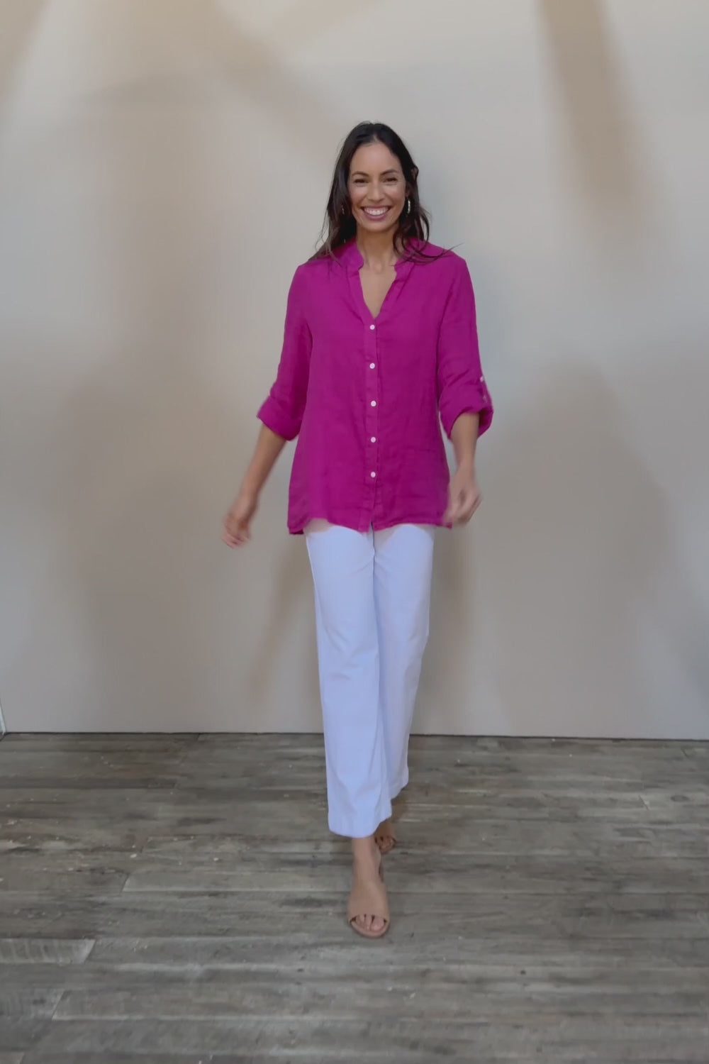 Linen Extra Soft Relaxed Shirt - Pink