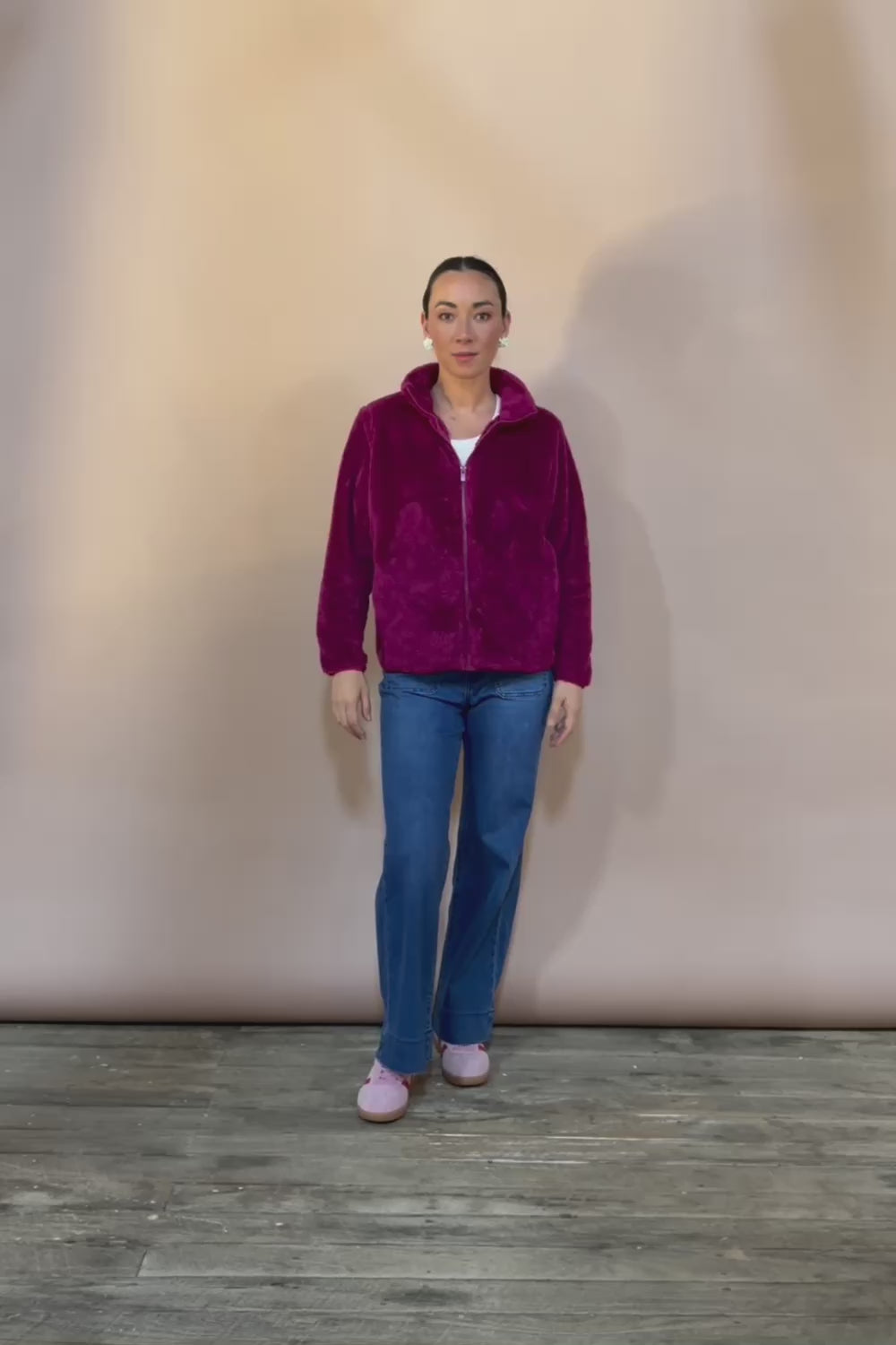 Fluffy Jacket – Cerise