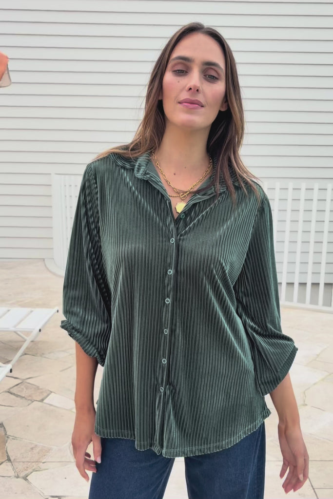 Shine Your Light Velvet Shirt – Thyme