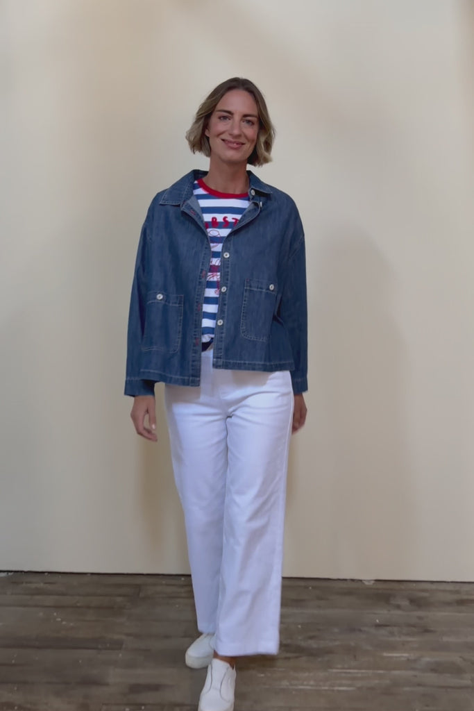 Coast Crop Denim Jacket – Denim