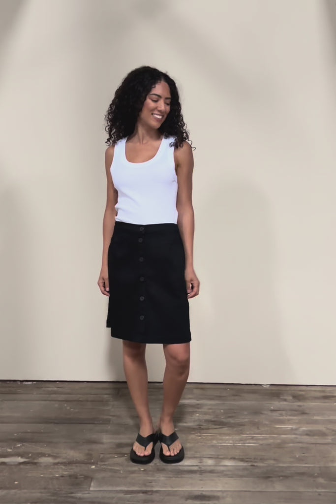 Elements Amanda Denim Skirt - Black