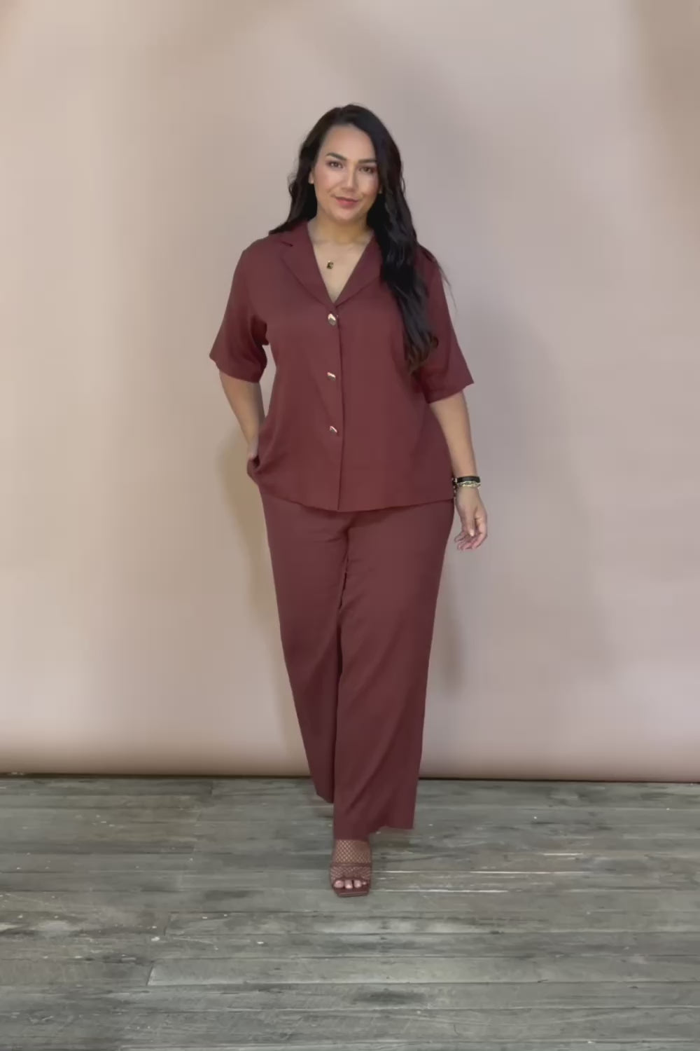 Belle Linen Blend Shacket - Cocoa