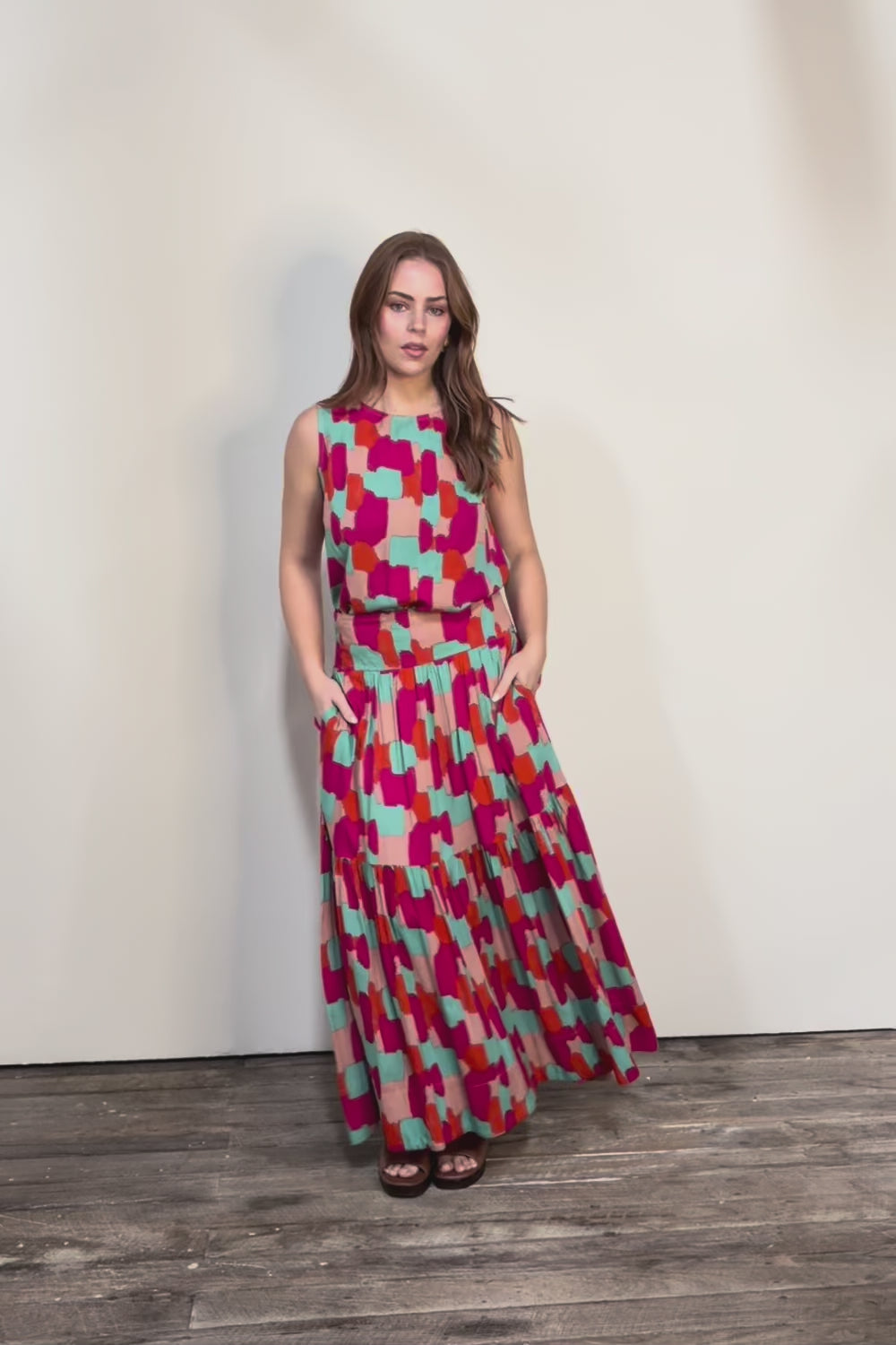 Ella Tiered Skirt – Paintbrush