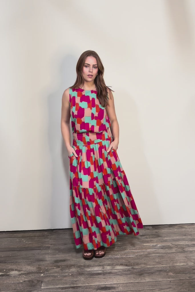 Ella Tiered Skirt – Paintbrush