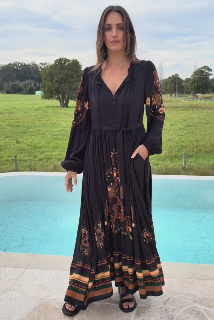 With My Loves Folk Maxi Dress – Nightfolk