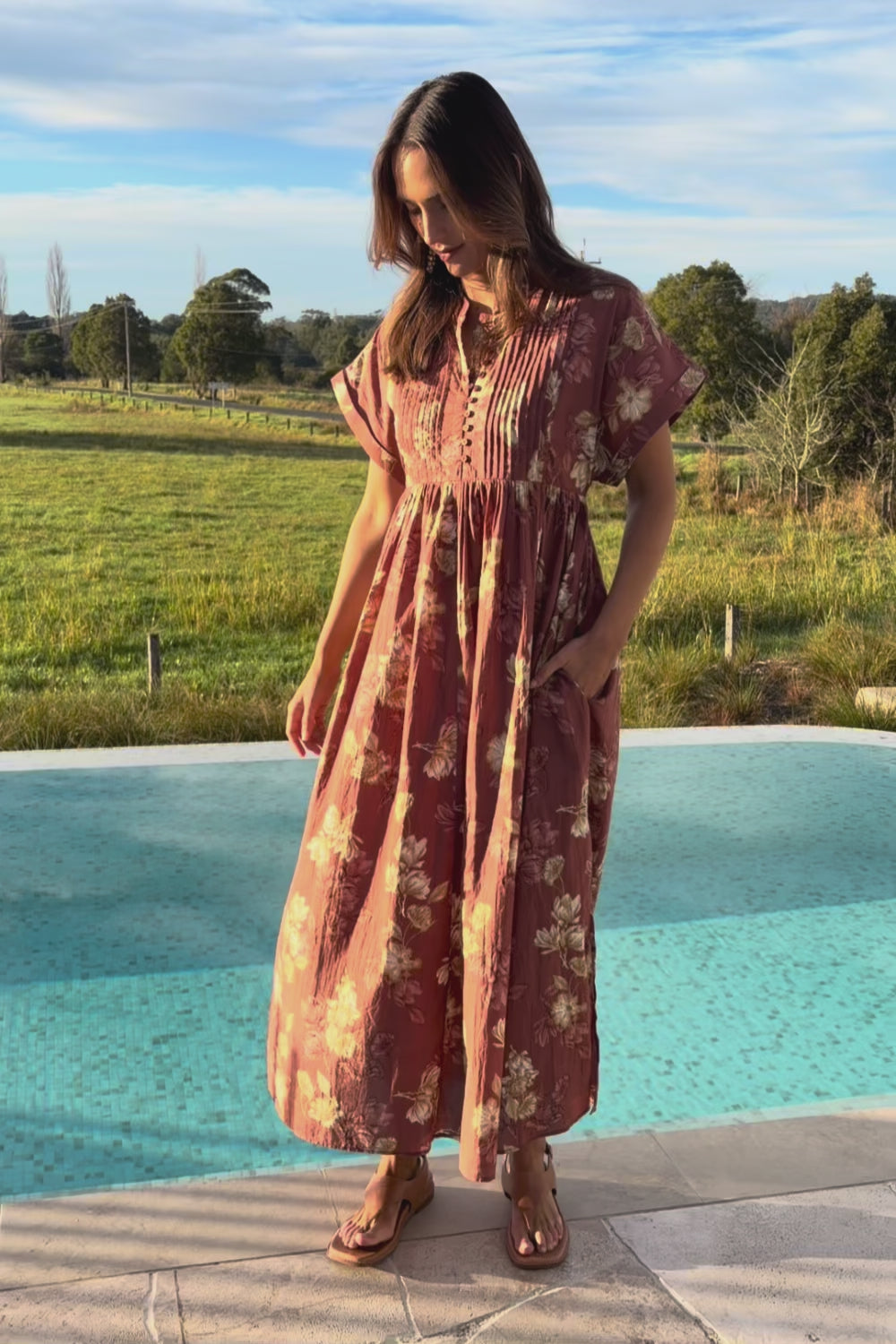 In The Moment Cotton Maxi Dress – Rustrose
