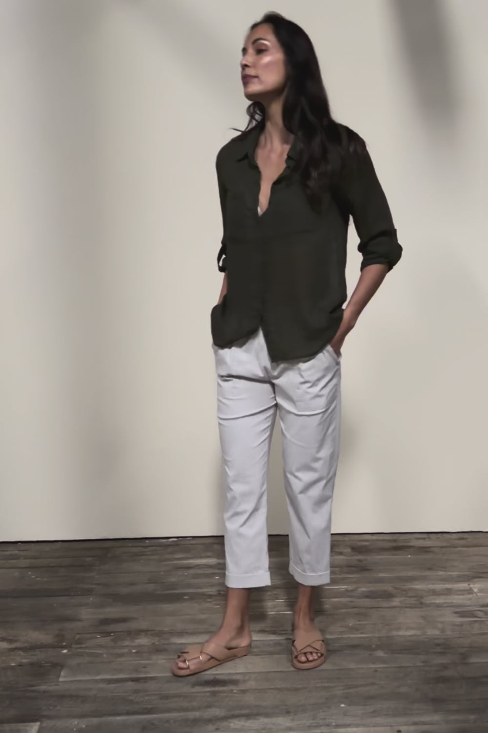 The Elastic Waist Pull On Patch Pocket Pant – Pummice