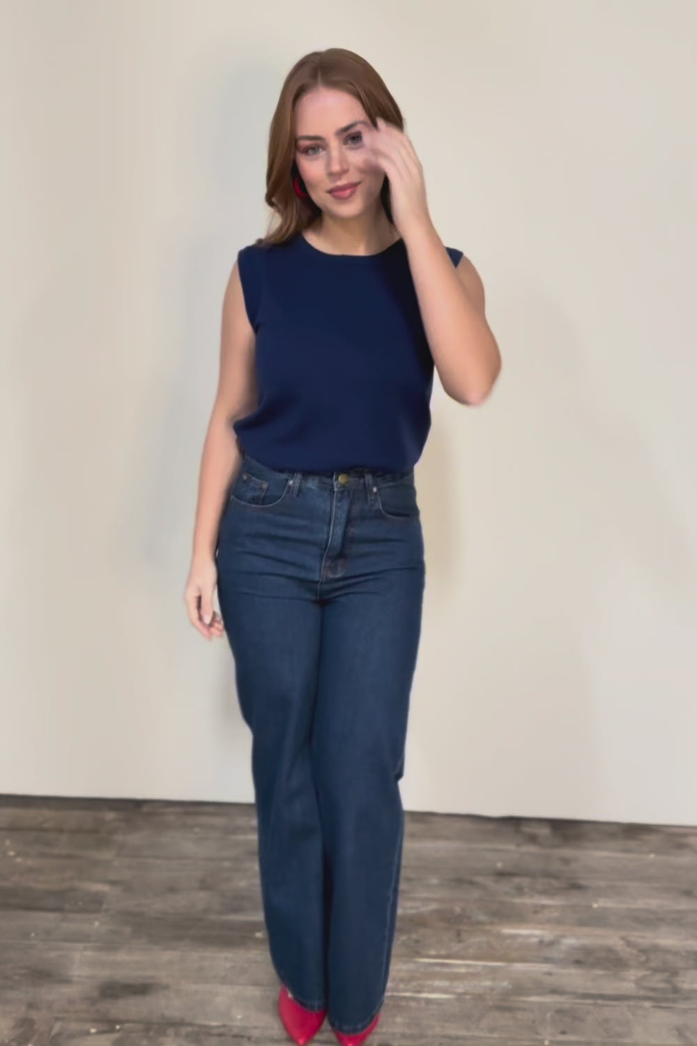 Knit Tank – Navy