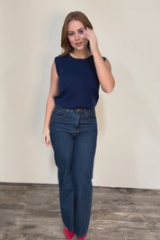 Knit Tank – Navy
