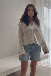 Youre Always There For Me Boyfriend Shorts - Denim