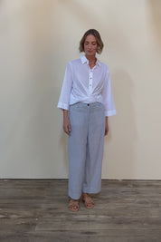 City Stripe Pant - Navywhite