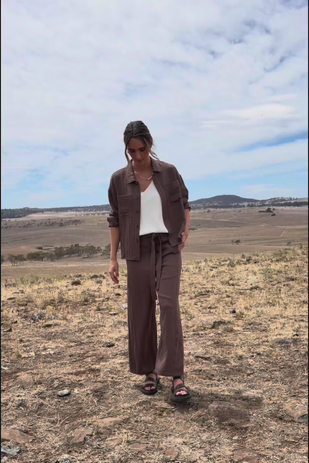 For All The Days Soft Barrel Pants - Chocolate