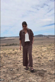 For All The Days Soft Barrel Pants - Chocolate