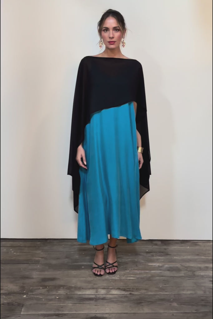 Freya Sheer Wrap – Black
