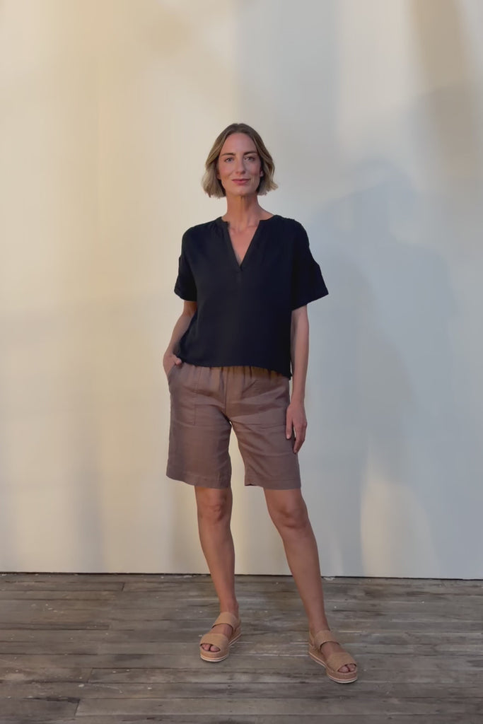 Every Other Day Cotton Blouse – Black