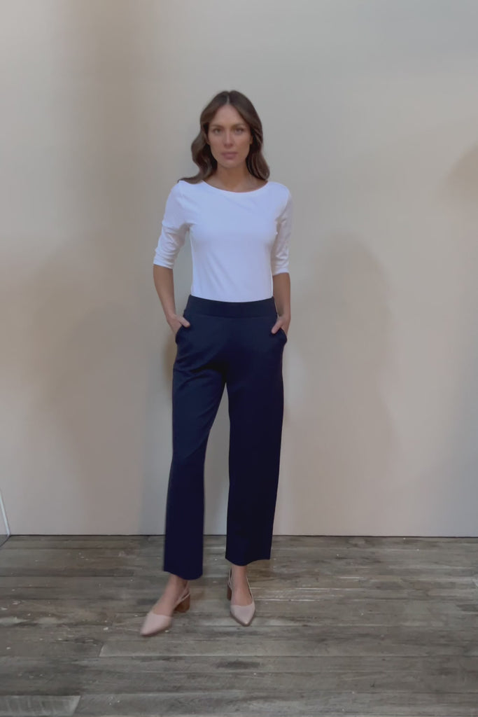 The Straight Cut Pull On Ponte Pant - Darknavy