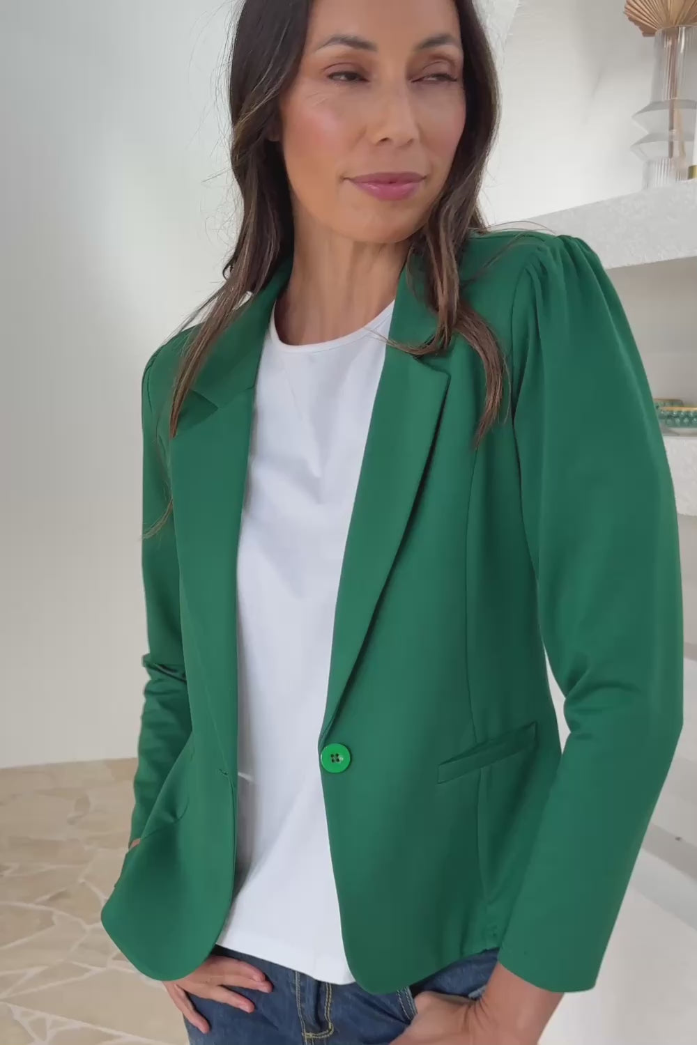 The Ponte Blazer - Pinegreen