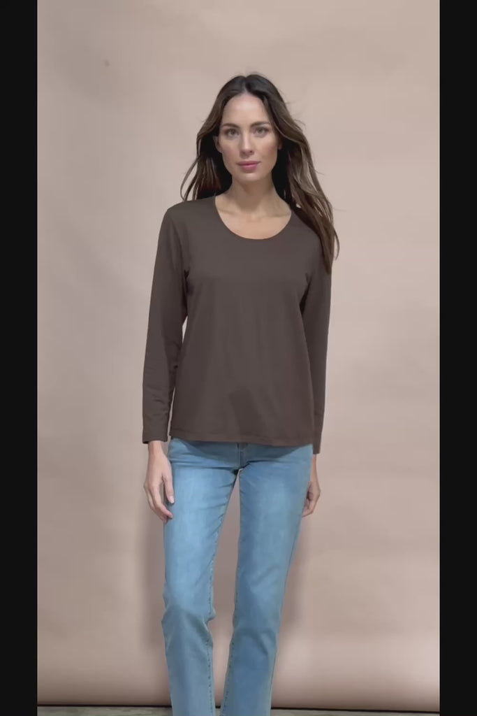 The Classic Long Sleeve Tee - Cocoa