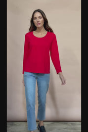 The Classic Long Sleeve Tee - Red