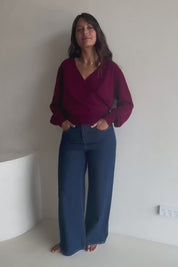 Wool Cashmere Wrap Sweater – Rosewood