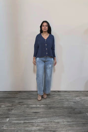 My Boyfriends Slouch Cardi - Indigo