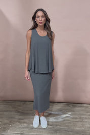 The Pack & Go Luxe Bamboo Swing Tank - Charcoal