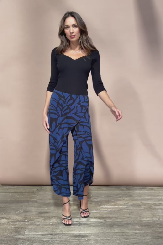 The Printed Cross Over Pant - Bluevines