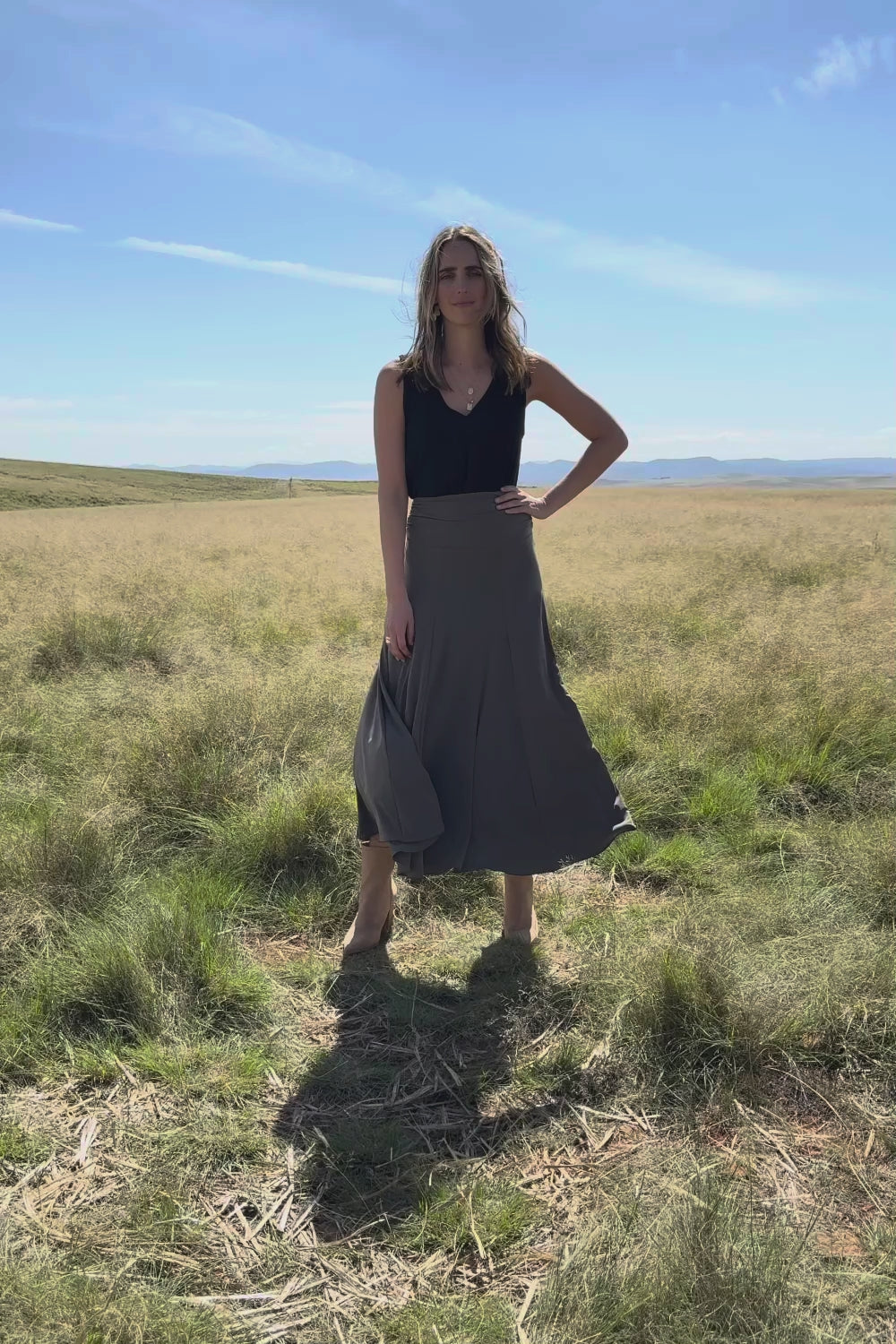 The Wanderer In Me Travel Skirt - Khaki