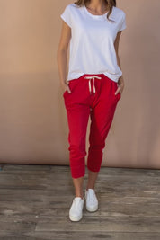 Fundamental Brunch Cotton Pant - Cranberry