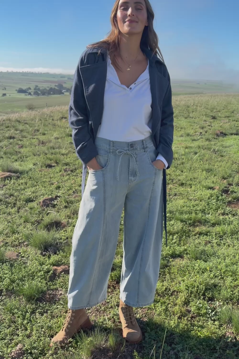 You Make Me Happy Barrel Leg Jeans – Denim