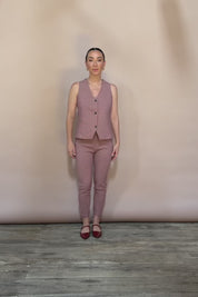 Stretch Check Vest - Redcheck