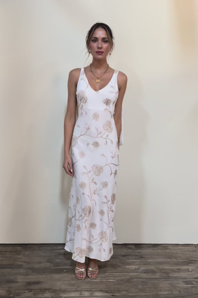 Tara Slip Dress - Whitegold