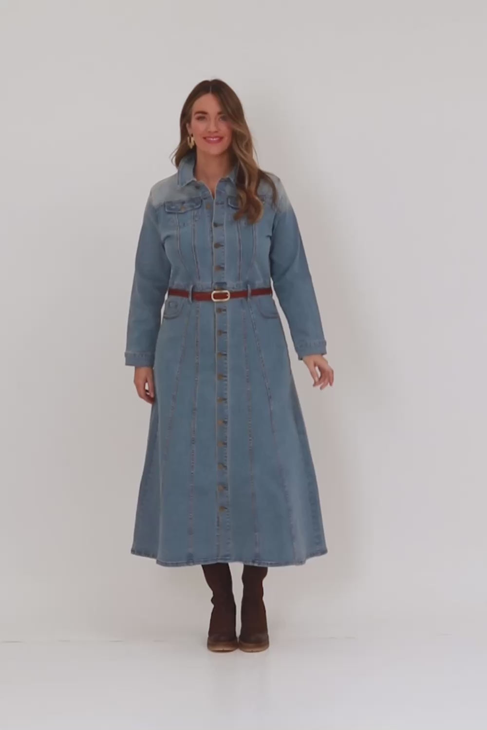 Calamity Denim Maxi Dress - Denim