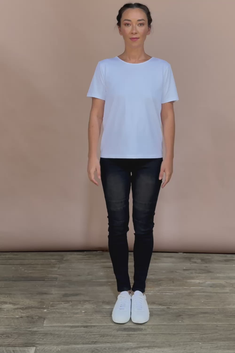 River Ribbed Pull On Jean - Black