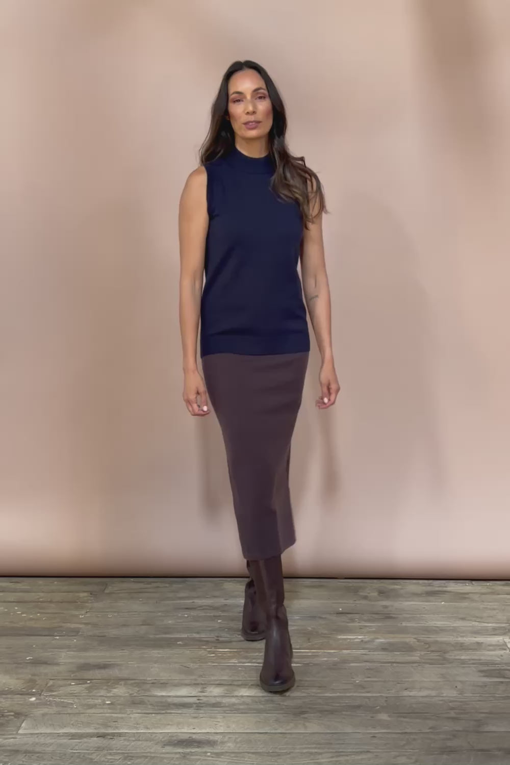 The Travel Anti Pilling Pull On Maxi Skirt – Cocoa
