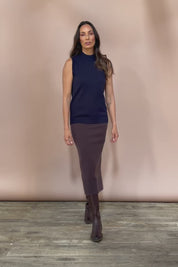 The Travel Anti Pilling Pull On Maxi Skirt – Cocoa