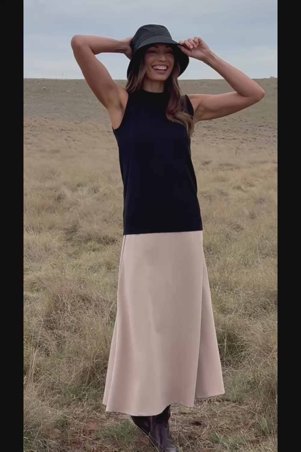 The Fit And Flare Ponte Skirt - Nougat
