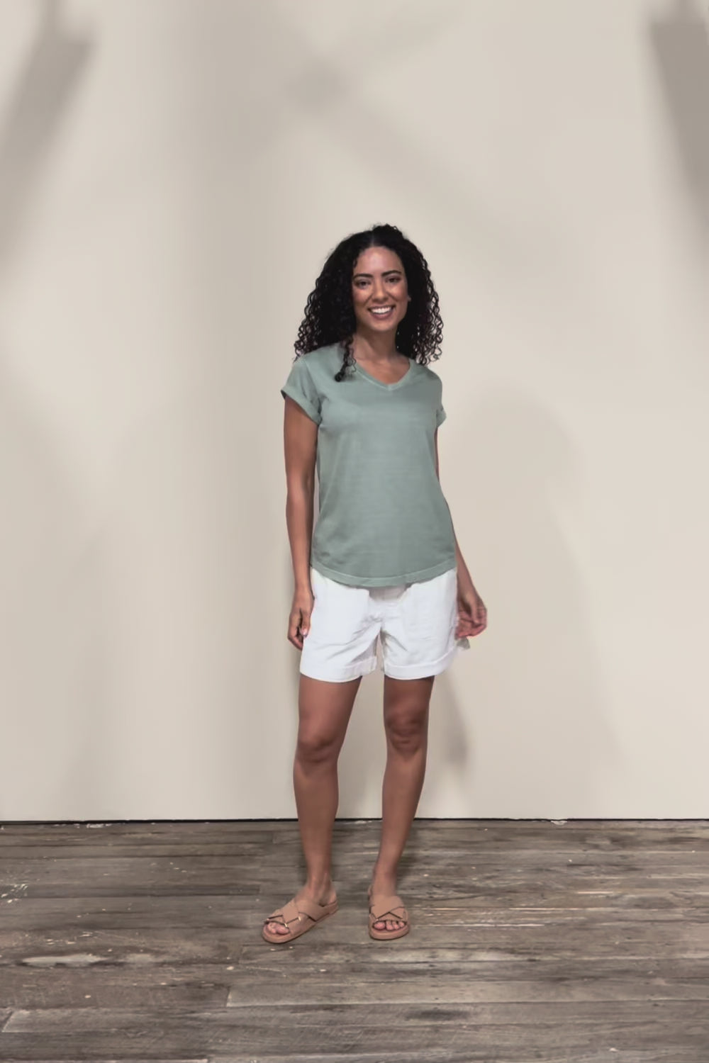 Elements Manly Cotton Vee Tee - Iceberggre