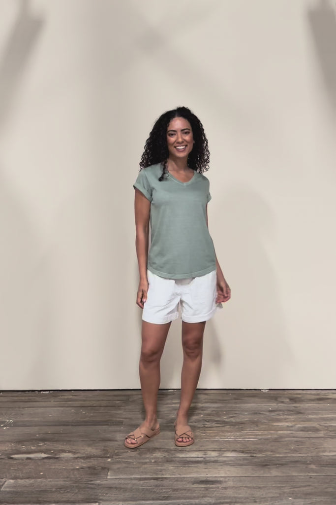 Elements Manly Cotton Vee Tee - Iceberggre